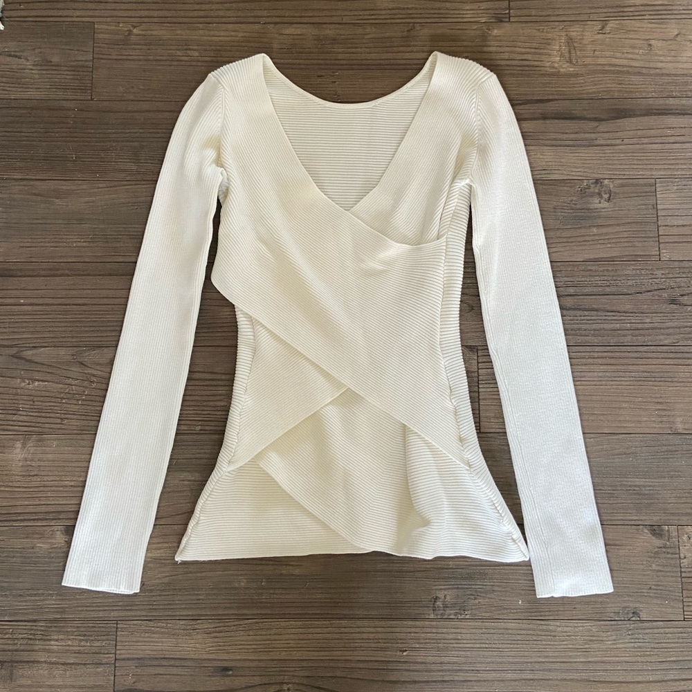 White Wrap Sweater - Excellent Used Condition